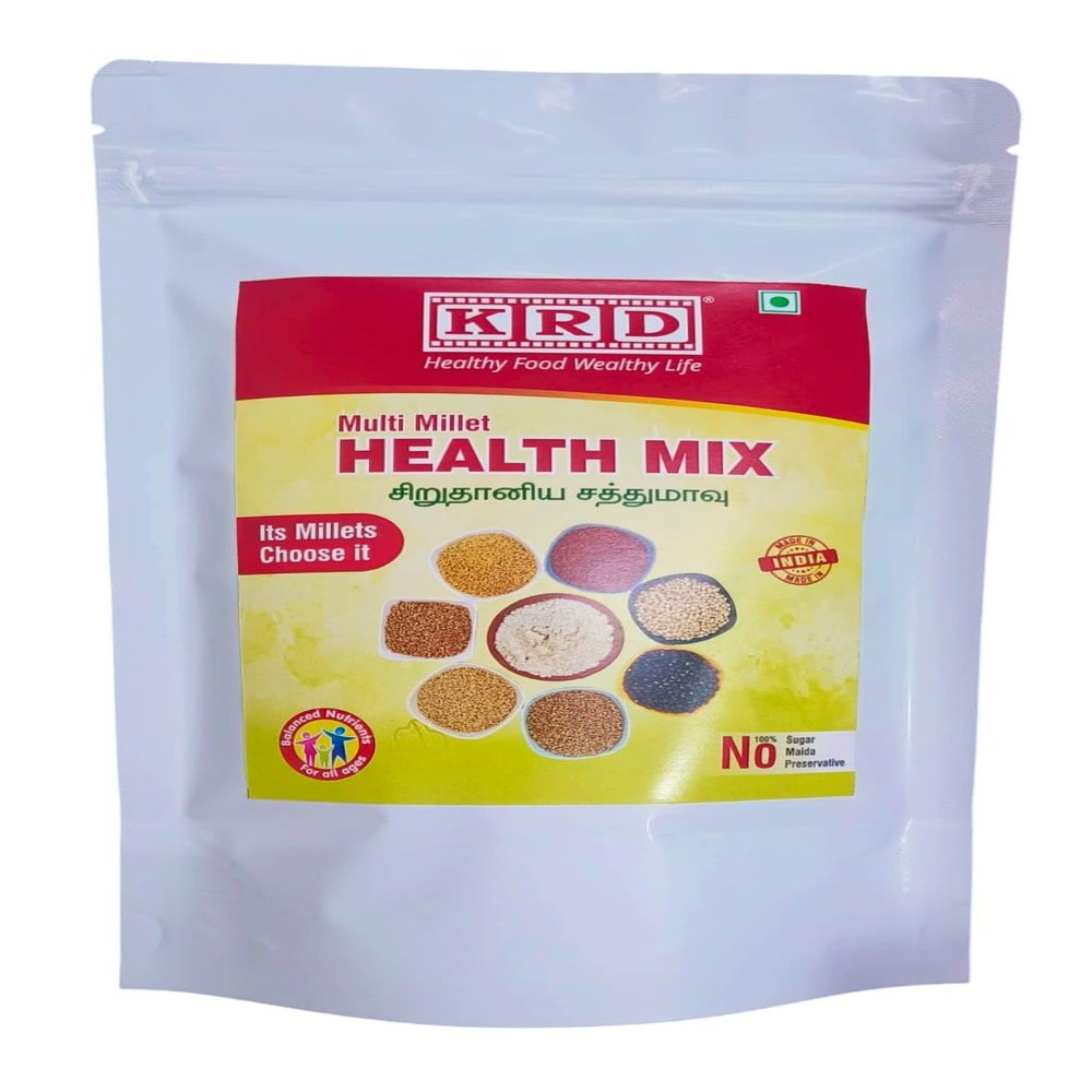 KRD Millet Health Mix, All Natural Millets, And Multi Grains, Spices, Nuts 100% Organic And Natural, High Proteins, High Vitamins, High Fibre Pack Of 250gm