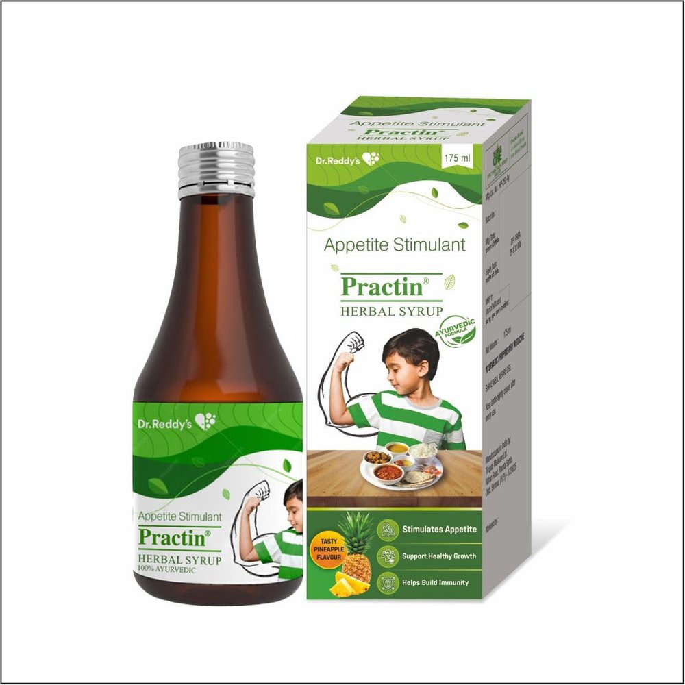 Dr Reddy's Practin Herbal Syrup 175ml - Enhances Appetite Naturally for Kids above 3 years