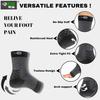Compression Socks | Bamboo Cotton Open Toe | Women & Men | Plantar Fasciitis Socks for Neuropathy |Plantar Fasciitis Relief | Arch Support | Ankle & Foot Swelling | Inverted Black, Dot Black|Pack of 2 view 3