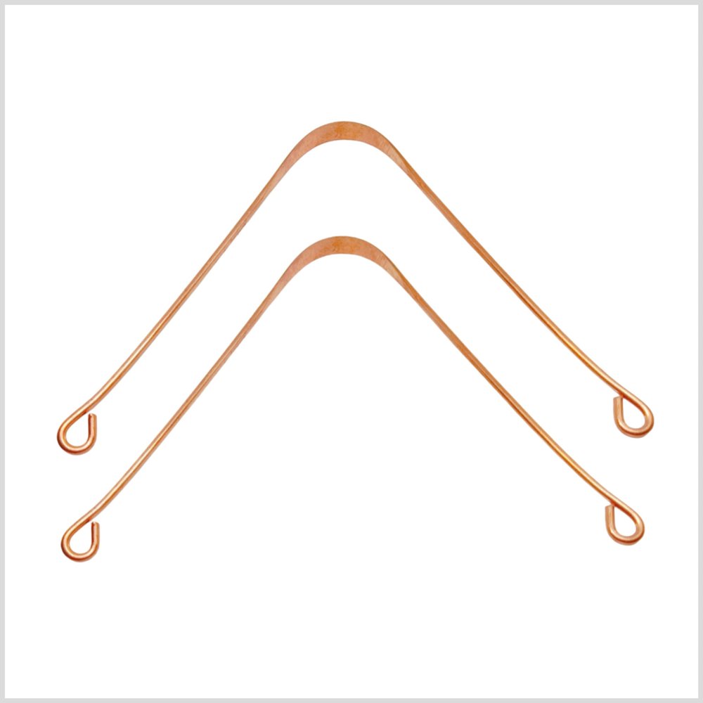 Copper Tongue Cleaner (Pack of 2) - Comfortable - Flexible Handle - Tongue Plaque Remover - Easy to Use - Smooth Scraping Edge - Sturdy and Hygienic