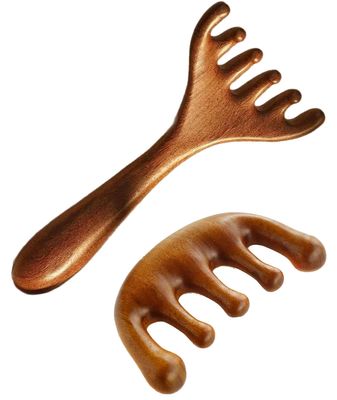 2 Pcs Scalp Massager, 6-Prong Massage Comb Wide Toothed Hair Massager, Durable 5-Tooth Comb and Head Massage Tool