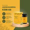 Amocare Ashwagandha KSM66-500mg | Veg Capsules (60) | World's Most Clinically Studied Ashwagandha | 100% Full Spectrum Root Extract | >5% Withanolides | Overall Well-being and Strength view 2