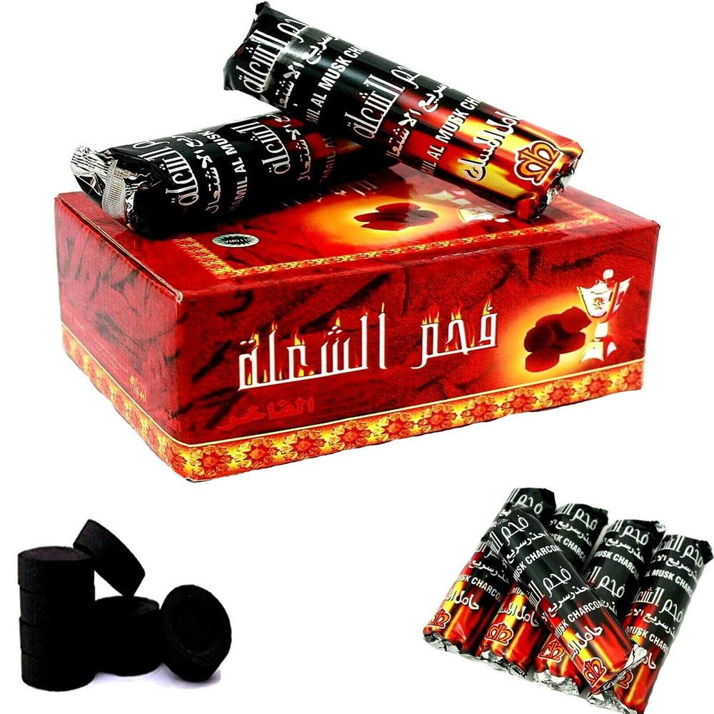 ASK VARK WALA Charcoal Tablets for Burning Dhoop/Frankincense (Pack of 5 (50 DISC))