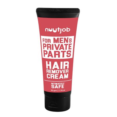Nuutjob Intimate Hair Removal Cream for Men Painless Hair Removal for Groin, Butt, and Shaft | Gentle & Fast-Acting Cream for Sensitive Skin 50 gm