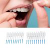 ELBME Soft Interdental Brush, 200pcs Silicone Head Safe Floss Toothpick Brush Portable Plaque Removal with Case for Travel for Oral Care Blue view 2