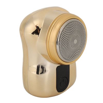 ELBME Beard Trimming Machine, Curve Blade Foil USB Charging Wet Dry Cordless Beard Trimmer Portable for Travel (Champagne Gold)