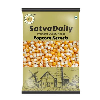 SatvaDaily Pop Corn Kernels 200g - Big Size | High Expansion, A Grade Makkai Popcorn