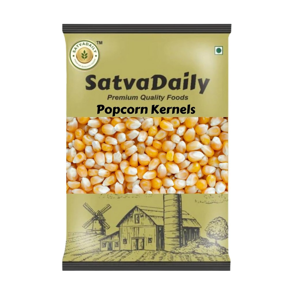 SatvaDaily Pop Corn Kernels 200g - Big Size | High Expansion, A Grade Makkai Popcorn
