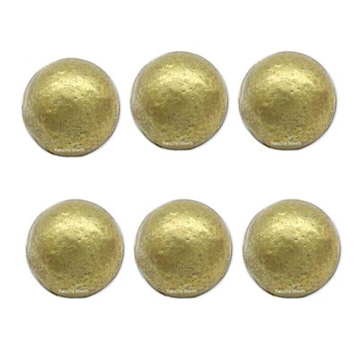 Karizma Jewels Pital ki goli Pure Brass Ball for Lal Kitab Remedy and Astrology- Pack of 6 Pieces