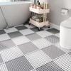 12x12 Inch Soft PVC Bath Shower Floor Mat with Drainage Holes  Interlocking Non-Slip Tiles for Bathroom, Kitchen, Pool, and Wet Areas  Waterproof, Anti-Slip, Multi-Use Floor Mat in White & Grey (14) view 1