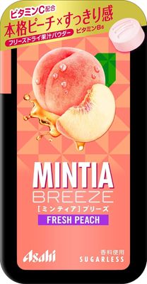 Asahi Mintia Breeze Fresh Peach Mint 30 Tablets Inside | Pack of 3 | Made in Japan | Japanese Mint