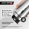 Musclefood Classic Steel Shaker 750 ml | Stainless Steel Protein Shaker Bottle for Gym & Pre-Workout | Leak-Proof, Rust-Free, BPA-Free Metal Shaker with Mixing Ball | Ideal for Workout & Travel view 3