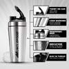 Musclefood Classic Steel Shaker 750 ml | Stainless Steel Protein Shaker Bottle for Gym & Pre-Workout | Leak-Proof, Rust-Free, BPA-Free Metal Shaker with Mixing Ball | Ideal for Workout & Travel view 4