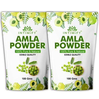 INTIMIFY Amla Powder For Hair Growth | Ideal for Hair, Eating, Drinking & Skin | For Women & Men