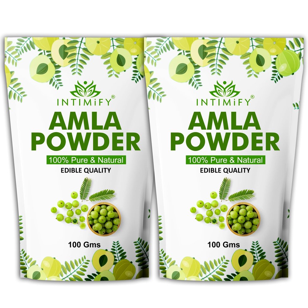 INTIMIFY Amla Powder For Hair Growth | Ideal for Hair, Eating, Drinking & Skin | For Women & Men