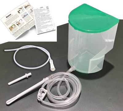 Widely Pure PVC Enema kit satvik 2000ml, 1 PVC tube, 2 improved nozzles, 1 claimp, 1 Enema Colon tip enema tube with user manual