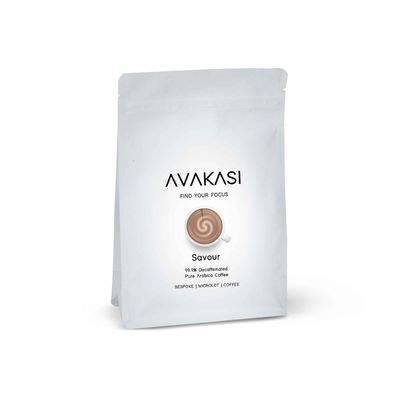 Avakasi Savour Decaffeinated Pure Arabica Ground Coffee (Not Instant Coffee), 99.9% Caffeine-Free, Low acidity Medium-Dark Roast | 150 gms | (Espresso, Unflavoured)
