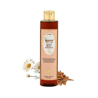 Vedpuran Swarnkaaya Body Massage Oil | Ayurvedic Herbal Oil with 100+ Herbs | Relieves Muscle Stiffness, Fatigue, Varicose Veins & Improves Circulation | 100% Pure & Natural For Men & Women