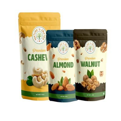 Natures Finest Dry Fruit Trio Cashew, Almond, Walnut Combo