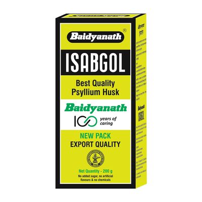 Baidyanath Isabgol - Psyllium Husk Powder - 200gm | Effectively Relieves Constipation | Fibre Supplement For Digestion