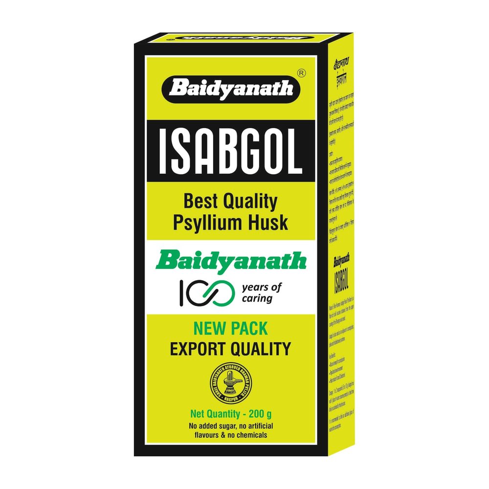 Baidyanath Isabgol - Psyllium Husk Powder - 200gm | Effectively Relieves Constipation | Fibre Supplement For Digestion