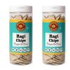 Dhanigreens Organics Crunchy Ragi Chips (Pack of 2, 150gm Each) Cream & Onion Flavour Healthy & Crispy Snacks | Gluten Free, Baked, Munchies, Dietary Fiber, Transfat Free | Rich in Nutrients | Protein Snack view 1