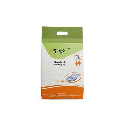 EZ-LIFE Absorbable Underpad with SAP Ultra Absorbent, Leak-Proof, Ideal for Maternity, Medical Examinations, and Bed-Ridden Patients. (Pack Of 1)