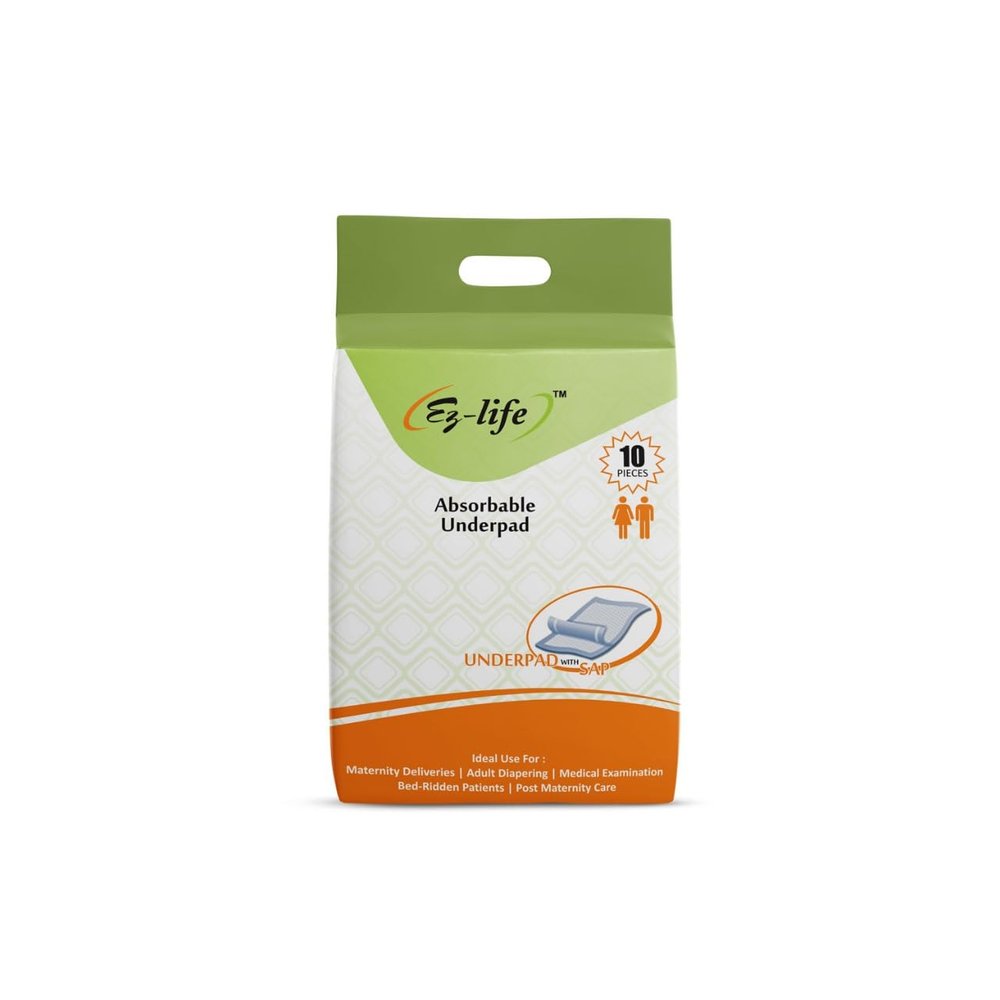 EZ-LIFE Absorbable Underpad with SAP Ultra Absorbent, Leak-Proof, Ideal for Maternity, Medical Examinations, and Bed-Ridden Patients. (Pack Of 1)
