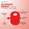EcommerceHub Premium Reusable Washable Underarms Sweat Pads, Under Arm Sweat Protectors, Breathable Absorbent Sweat Pads,1Pair (Red) view 2