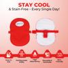 EcommerceHub Premium Reusable Washable Underarms Sweat Pads, Under Arm Sweat Protectors, Breathable Absorbent Sweat Pads,1Pair (Red) view 4
