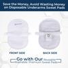 EcommerceHub Premium Reusable Washable Underarms Sweat Pads, Under Arm Sweat Protectors, Breathable Absorbent Sweat Pads,1Pair (White) view 3