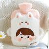 Mayatra's Hot Water Bottle with Plush Cover  1000ML Rubber Heating Bag for Pain Relief, Belly Cramps, Winter Warmth, Foot Warmer & Bed Use  Reusable Hot Water Bottle (White) view 2