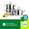 Amazon Brand - Presto! Dishwash Tub | 700 Gram X Pack of 8 | Removes Tough Grease | Odour-Free Freshness | Gentle On Hands view 3