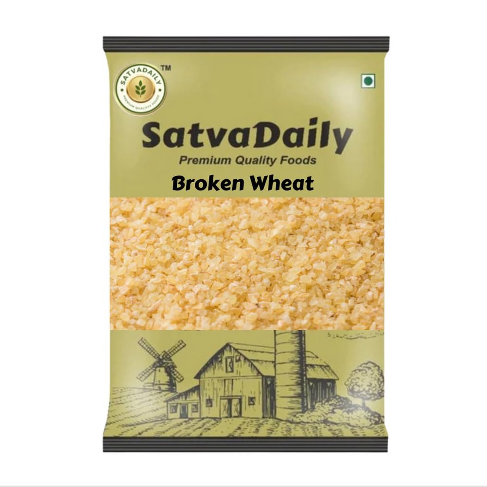 SatvaDaily Broken Wheat Dalia | 900g | Sharabati Wheat Dalia | Healthy Grains Daliya Fiber Rich | Cereal for Porridge | Godhi Nuchu
