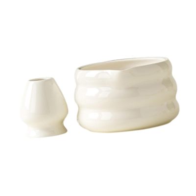 ATORSE Japanese Matcha Bowl Matcha Whisk Holder Matcha Tea Bowl for Japanese Matcha Bright White