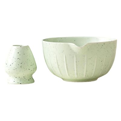 ATORSE 2Pcs Traditional Matcha Tea Bowl Craft Tea Bowl for Living Room Desktop Home Light Green
