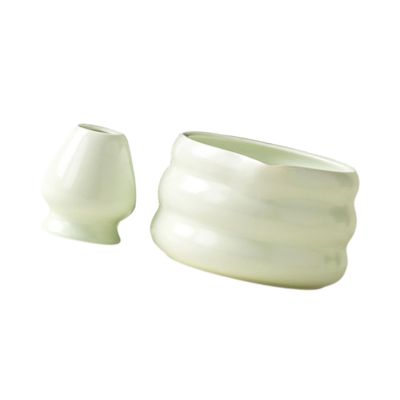 ATORSE Japanese Matcha Bowl Matcha Whisk Holder Matcha Tea Bowl for Japanese Matcha Matte Green