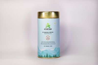AYURTAM Stamina Brew Men's Wellness Tea Natural Ingredients for Enhanced Stamina and Vitality | 100 Gram