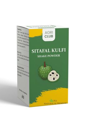 Agri Club Instant Mix Sitafal Kulfi Shake Powder, 15 Sachets (225g)  Delicious, Easy-to-Make Sitafal Kulfi Flavor Drink Mix