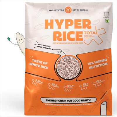 RealNutriCo Hyper Rice, 2X High Protein Rice 950gm | Low Carb High Dietary Fiber White Rice | For Whole Family | Better Portion Control | Non GMO | 14X Nutrition Boost