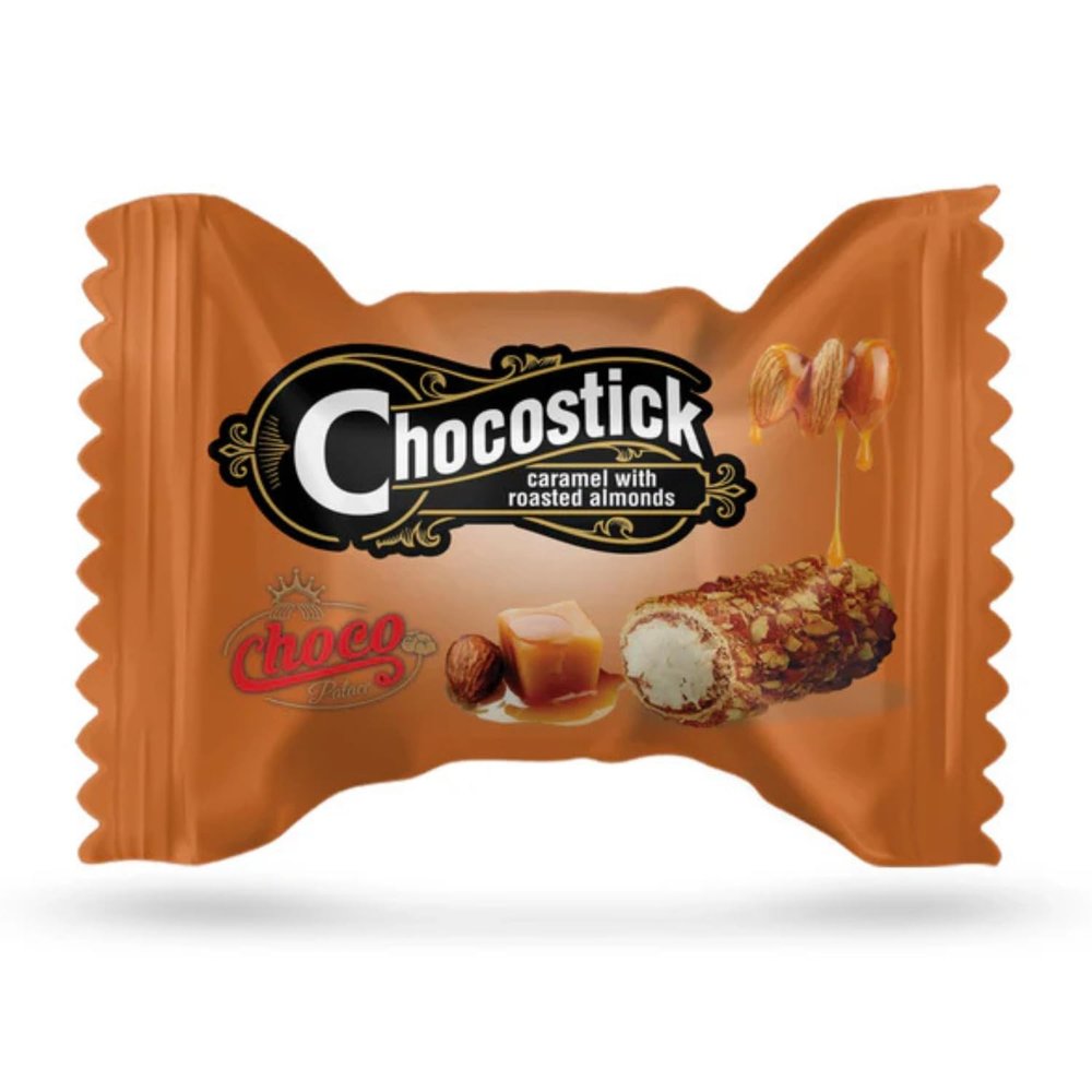 Chocostick Caramel With Roasted Almond - The Perfect Chocolate with belgian imported cream 250g Pouch (Imported UAE)