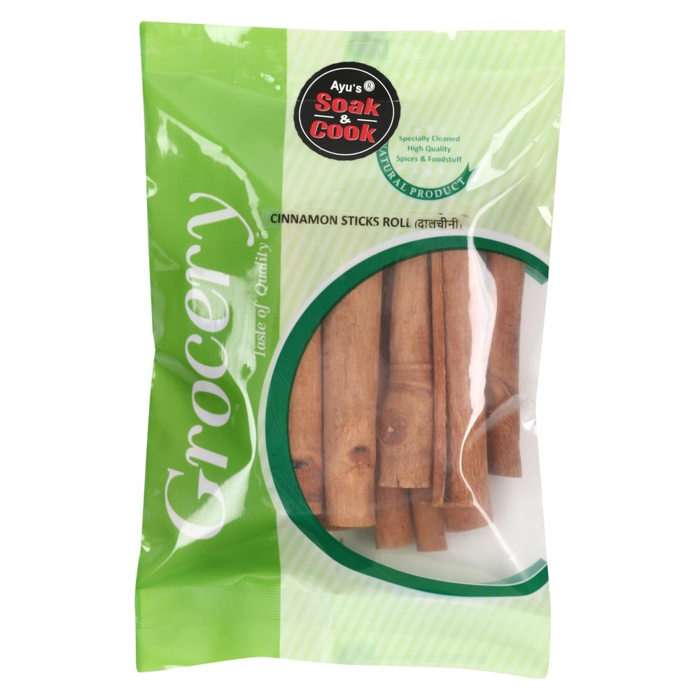 Ayu's Soak&Cook Premium Cinnamon Sticks Roll  Handcrafted, Aromatic Cinnamomum Verum for Baking, Cooking, Tea Infusion, and Flavoring  Fresh and Versatile Spice for Sweet & Savory Dishes (100 gm)