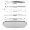 HANNEA 5Pcs Teeth Cleaning Tools Dental Kit with Storage Box Stainless Steel Teeth Hygiene Set with Dental Mirror Dental Tartar Scraper Dental Probe for Plaque Tartar Removal for Personal & Pets Use view 2