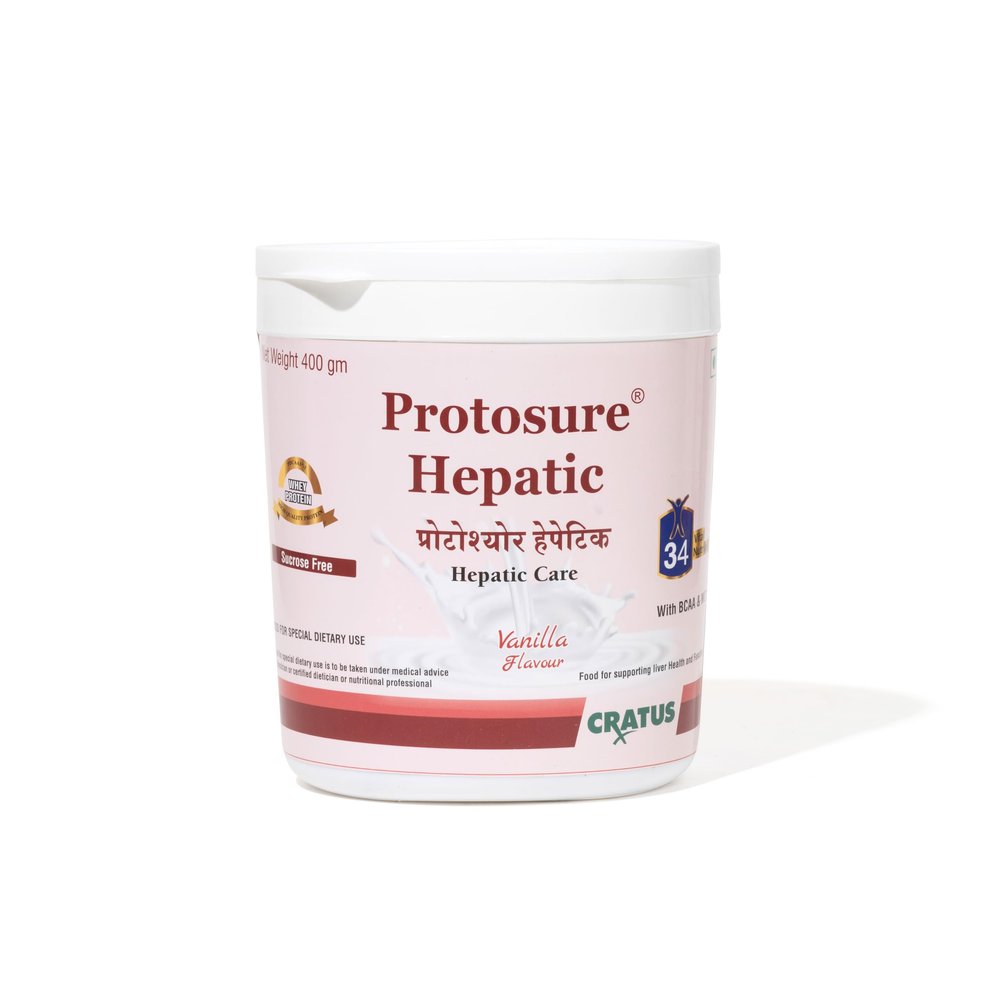 Cratus Protosure Hepatic Complete Dietary Supplement for Liver Care | Enriched With BCAA | Filled With Whey Goodness | Easily Absorbable | Sucrose Free | Gluten Free | Trans Fat Free (Pack of 2)