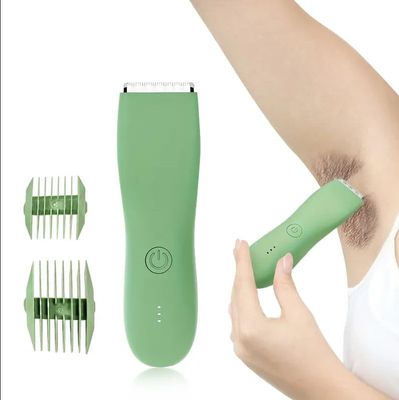 Crobat green body hair trimmer clipper pubic hair electric full body waterproof men's hair shaver private parts