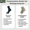 Compression Socks | Bamboo Cotton | Open Toe| Women & Men | Nano Compression Socks for Neuropathy | Arch Support | Ankle & Foot Swelling | Beige, Black | Pack of 2 view 4