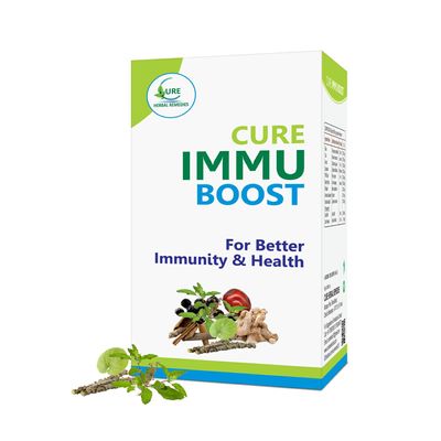 Cure Immu Boost  Natural Immunity Booster for Overall Health, Supports Viral Protection, Enhances Body Defense with Giloe, Tulsi & Shilajeet | 100 Pills