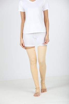 Crafts Care Compression Stockings (Above Knee), Open Toe Thigh High, Swelling Relief (XX LARGE (24.4-26.8)INCH)