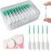 FITVERT 100 Pcs Silicone Interdental Brushes, Braces Brush, Corrective interdental Brush Tooth Floss Sticks, Portable Oral Care Cleaning Tool for Teeth & Gum Health view 1