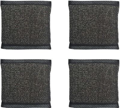 Diano Dimzi Multipurpose Steel Foam Pad Sponge Scourer Kitchen Scrubber Suitable for Dish/Utensils/Tiles, Washbasin (Black Colour) Scrub Sponge 3 Times Better Than Regular Sponge Stainless